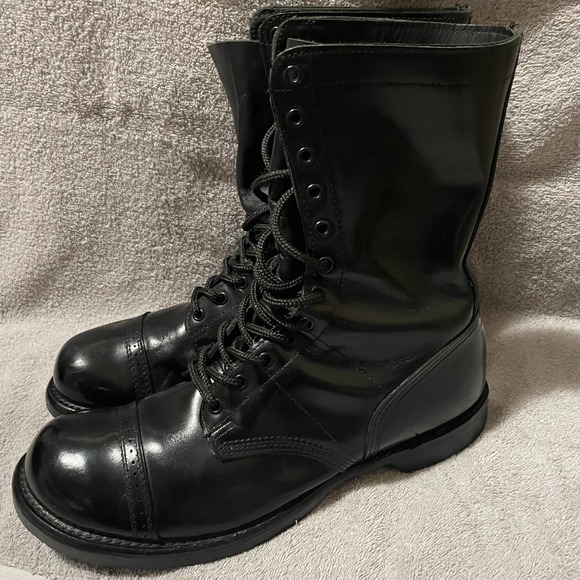 Corcoran Mens 1500 Black Leather Jump Boots Military Combat Size 13 D USA - Picture 1 of 7